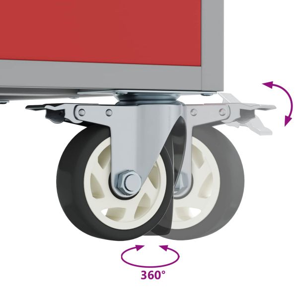 Работен кабинет с чекмедже 2 pcs Черен и Сив 100 x 55 x 85 см