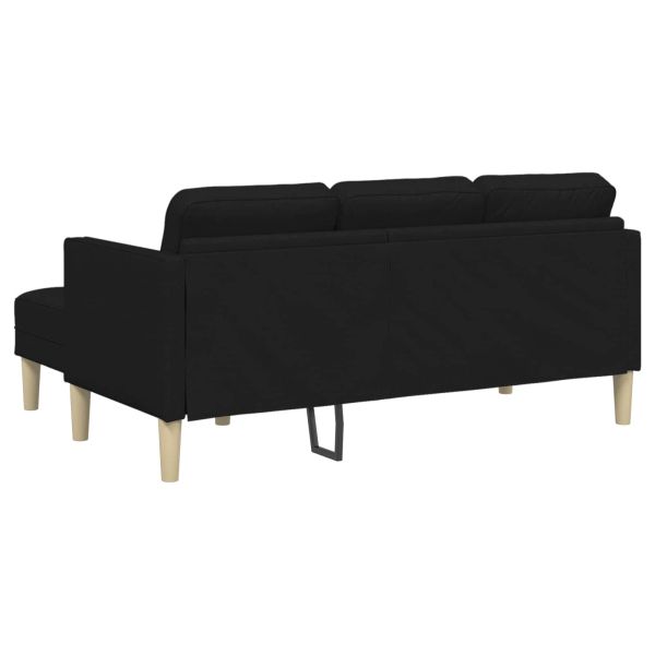 Комплект дивани с възглавница 2 pcs Черно Полиестер
