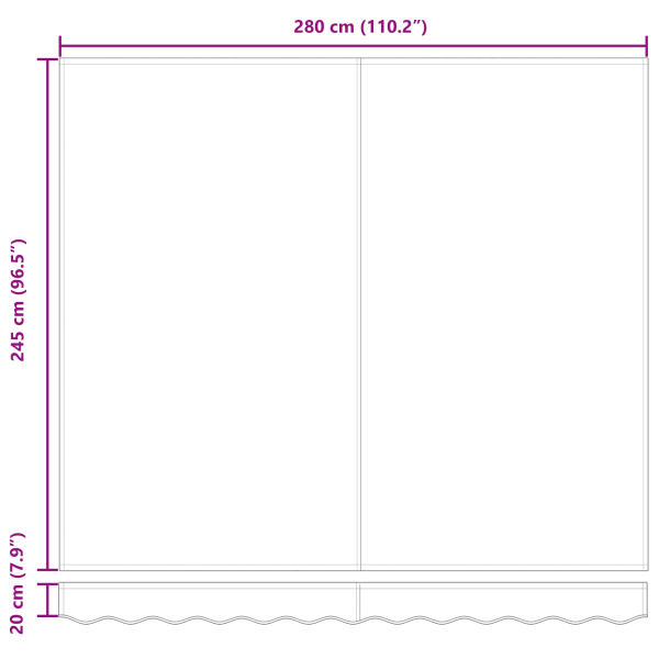 Сгъваем навес Черно 300 x 250 cm текстил