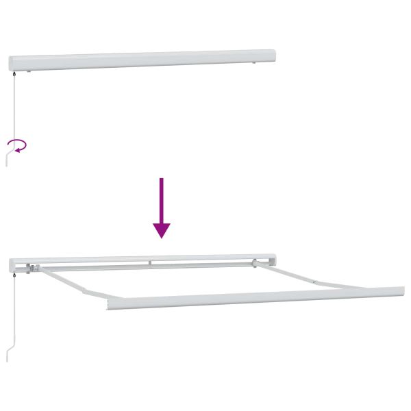 Сгъваем навес Бежово 300 x 250 cm Текстил и Метал