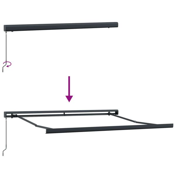 Сгъваем навес Зелен и жълт 300 x 250 cm Текстил и Метал
