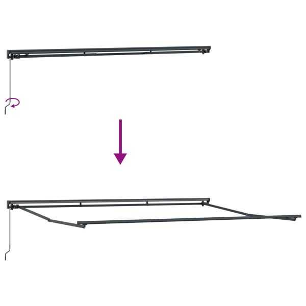 Сгъваем навес Синьо и бяло 450x300 см текстил