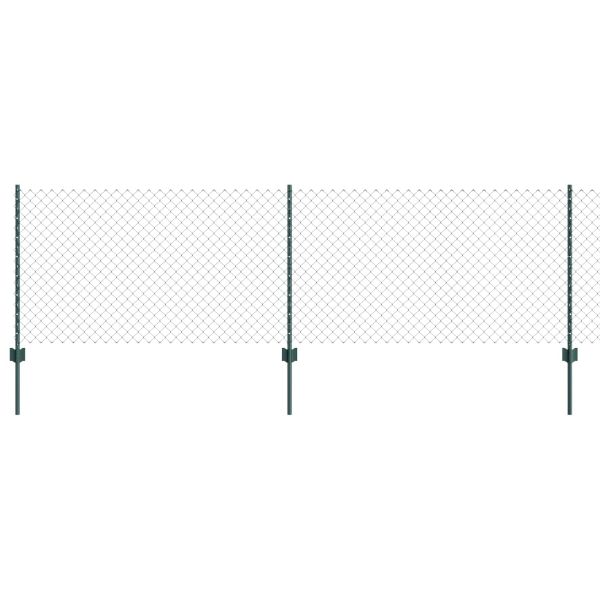 Ограда и колче Зелен 0,8 x 10 m Стомана