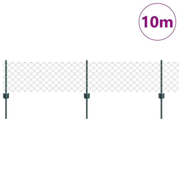 Ограда и колче Зелен 0,4 x 10 м Стомана