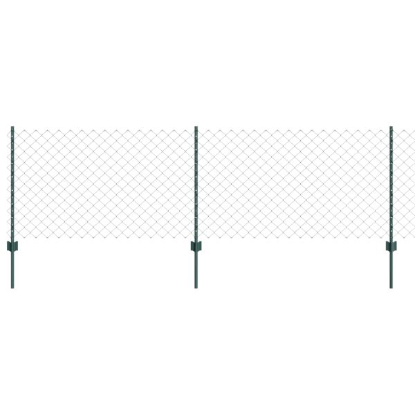 Ограда и колче Зелен 0,8 x 10 m Стомана
