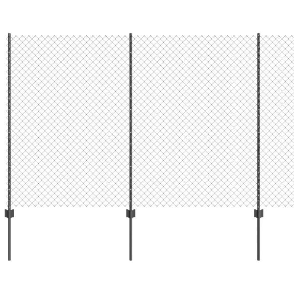 Ограда и колче Сив 1,5 x 10 m Стомана