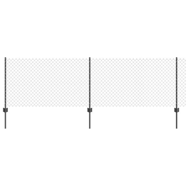 Ограда и колче Сив 0,8 x 25 m Стомана