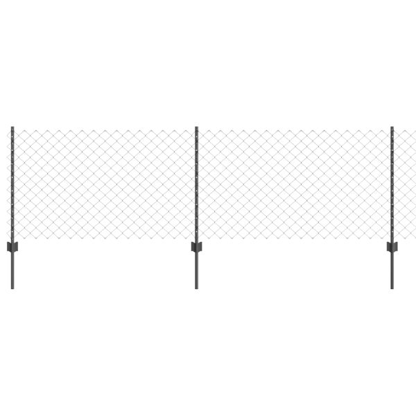 Ограда и колче Сив 0,8 x 25 m Стомана