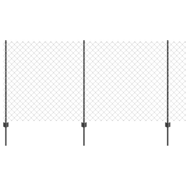 Ограда и колче Сив 1,2 x 25 m Стомана