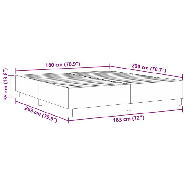 Платформено легло Светлосиво 180 x 200 cm текстил