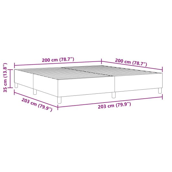 Платформено легло Сивозелен 200 x 200 cm текстил