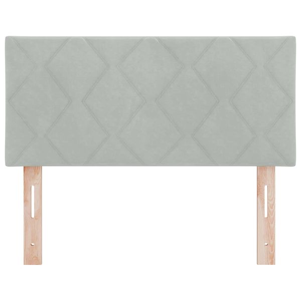 LED глава с таблото Светлосиво 90 cm Изкуствена