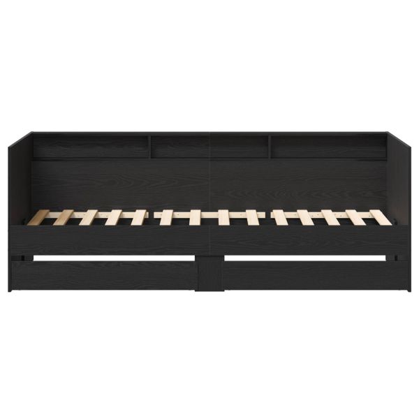 Дневно легло с чекмедже Сив 90 x 200 cm Инженерно дърво