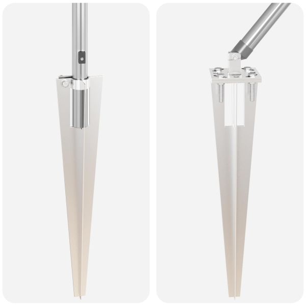 Стълб за ограда. Друг 52 pcs Сив 3,2 x 3,2 x 160 см Стомана