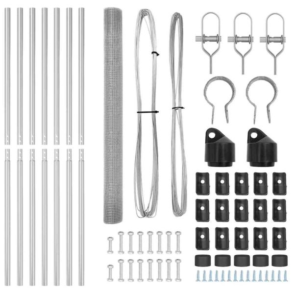 Оградa с колчета Сребрист 1.5 x 25 m Стомана