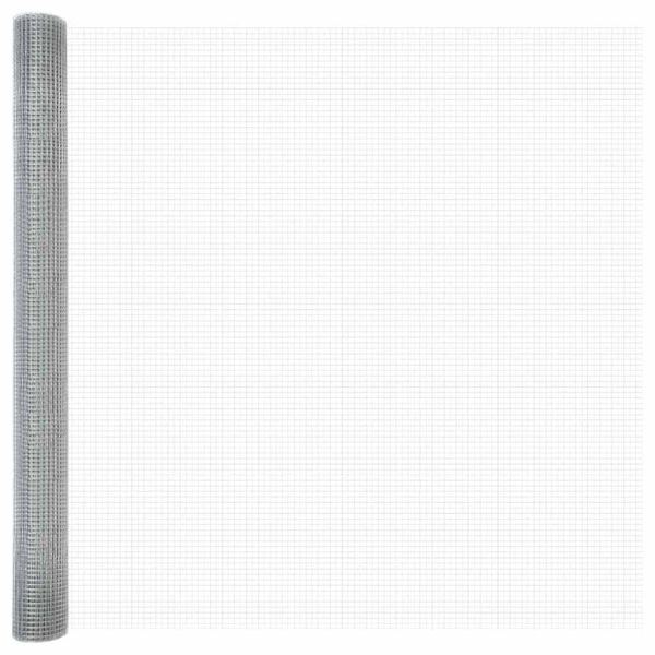 Оградa с колчета Сребрист 1.5 x 25 m Стомана