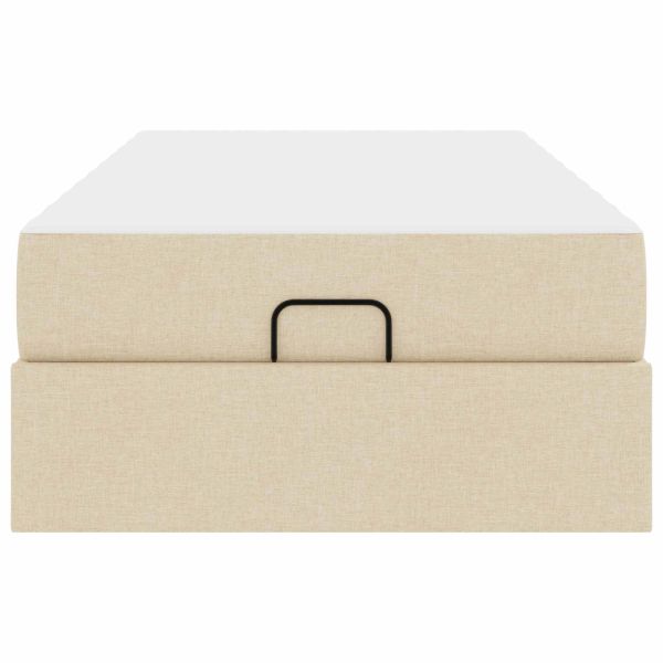 Рамка за легло с матрак Крем 80 x 200 cm текстил