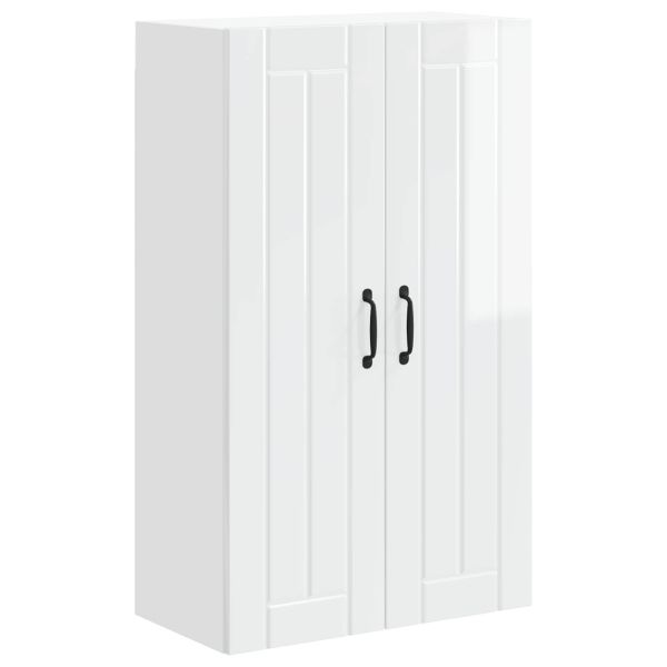 Кухненски шкаф Лъскаво бяло 60 x 31 x 100 см Инженерно дърво