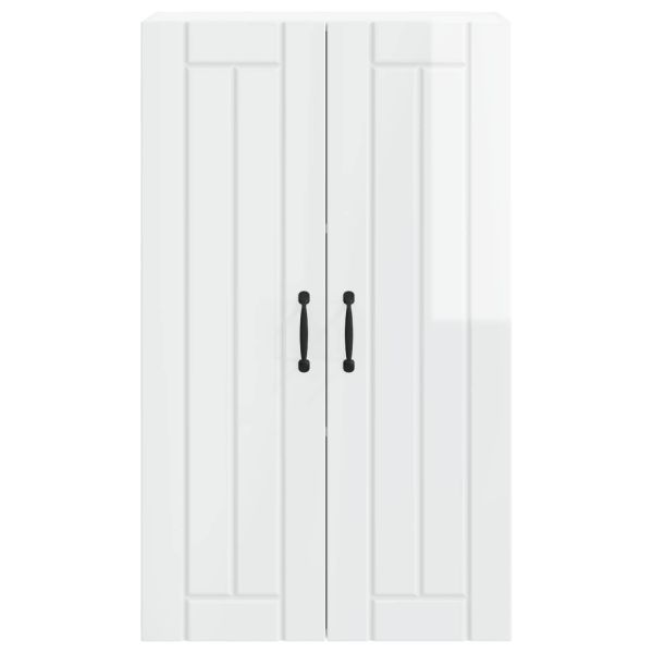 Кухненски шкаф Лъскаво бяло 60 x 31 x 100 см Инженерно дърво