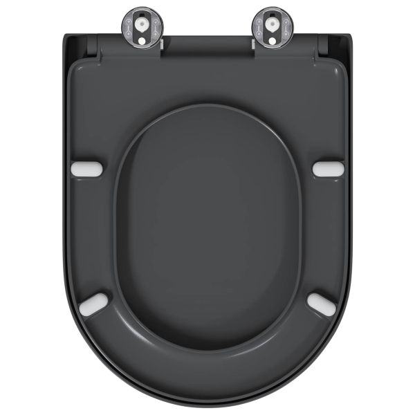 Бързо освобождаваща тоалетна седалка Антрацит