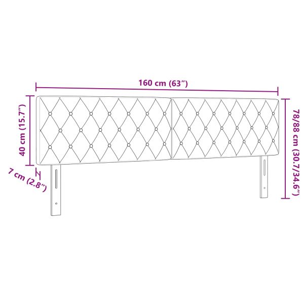 Облегалка за глава с таблото Тъмен син 160 cm Изкуствена