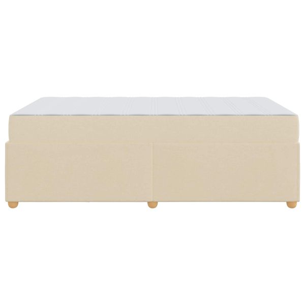 Рамка за легло с матрак Крем 120 x 190 cm текстил