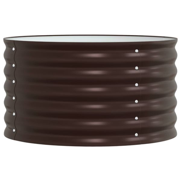 Градинска повдигната леха Кафяво 80 x 80 x 44 cm Стомана