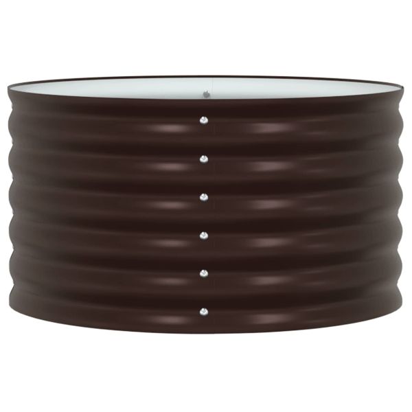 Градинска повдигната леха Кафяво 80 x 80 x 44 cm Стомана