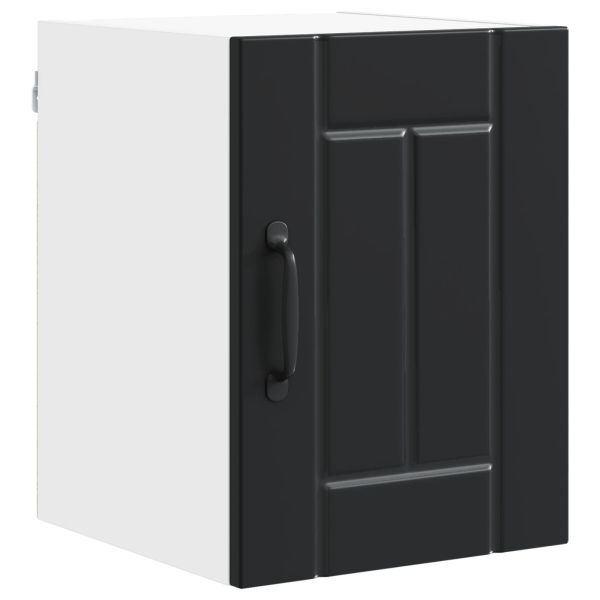 Кухненски шкаф 2 pcs Черно 30 x 31 x 40 см Инженерно дърво