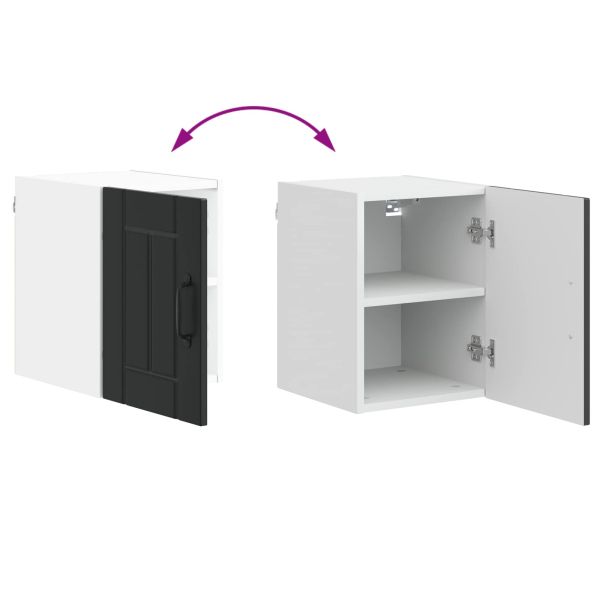 Кухненски шкаф 2 pcs Черно 30 x 31 x 40 см Инженерно дърво