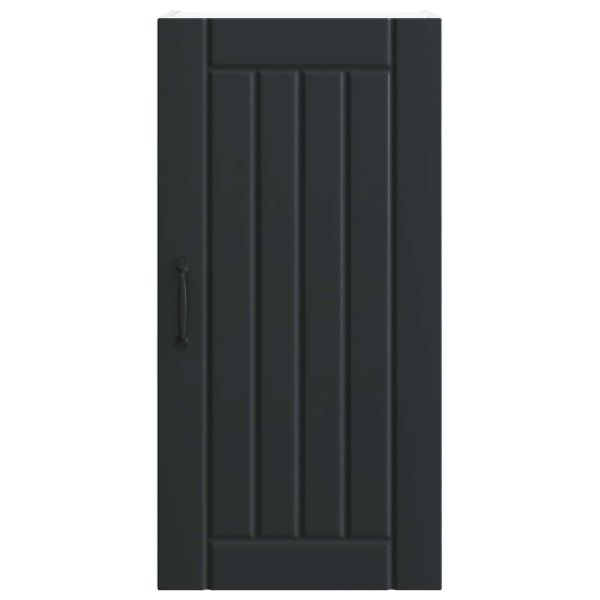 Кухненски шкаф Черно 40 x 31 x 80 см Инженерно дърво