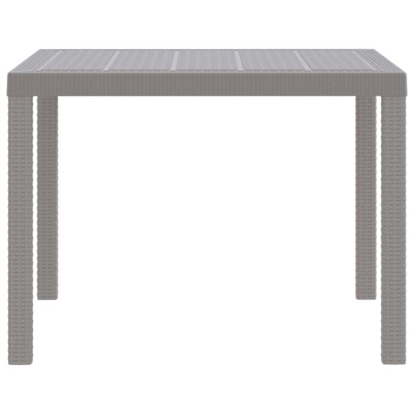 Градинска маса за хранене Светлосиво 100 x 100 x 73 см