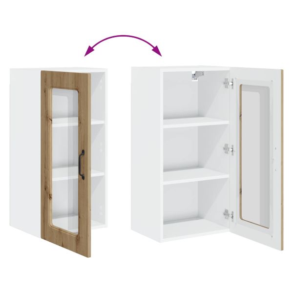 Кухненски шкаф с рафт 2 pcs Дъб 40 x 31 x 80 см Инженерно дърво