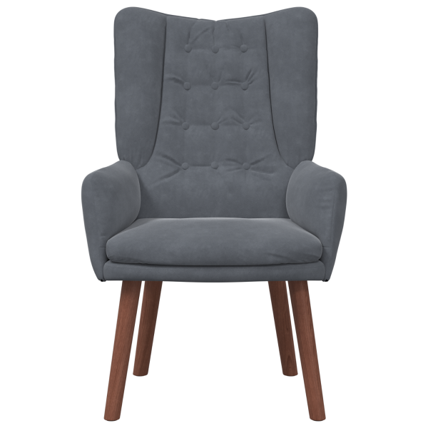 фотьойл Тъмен сив 63 x 67 x 94 см Кадифе