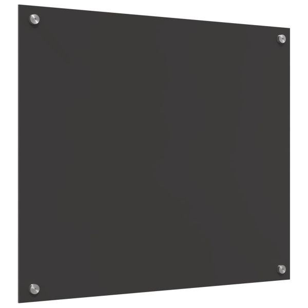 Кухненски заден панел Тъмносив 70 x 60 x 0,6 см закалено стъкло