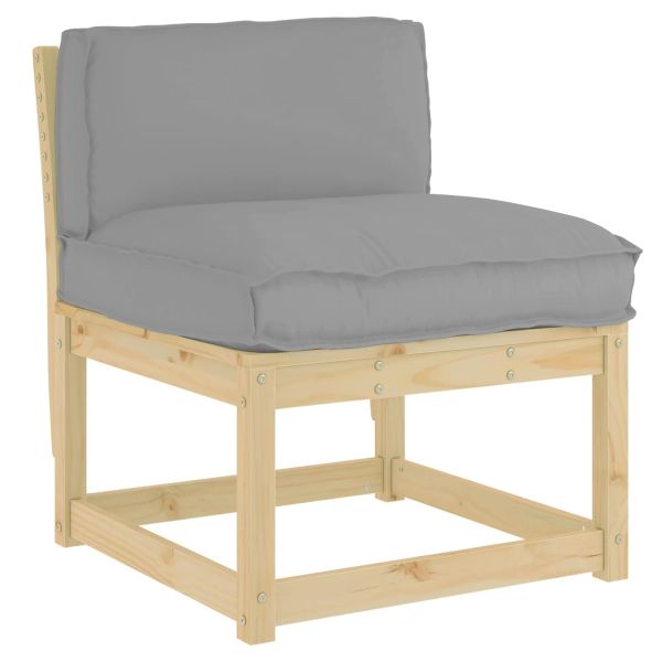 Възглавница за палетна облегалка Сив 70 x 40 x 12 cm