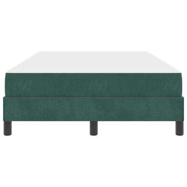 Легло с пружинирана основа Тъмен зелен 120 x 190 cm текстил