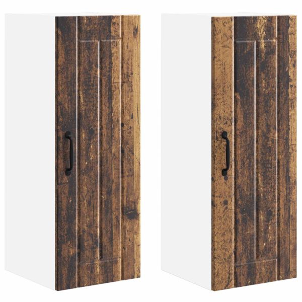 Кухненски шкаф 2 pcs Старо дърво 30 x 31 x 80 см