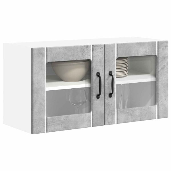 Кухненски шкаф Циментено сиво 80 x 31 x 40 см Инженерно дърво