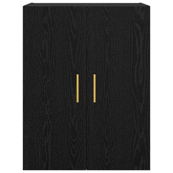 Стенно шкафче 2 pcs Черния дъб 69,5 x 34 x 90 см