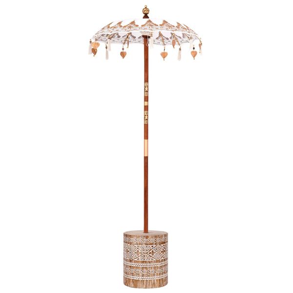 Балийски чадър с основа Крем 95 x 95 x 260 см