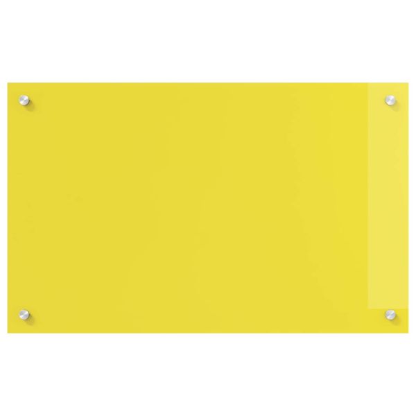 Кухненски заден панел Жълто 80 x 50 x 0,6 см закалено стъкло