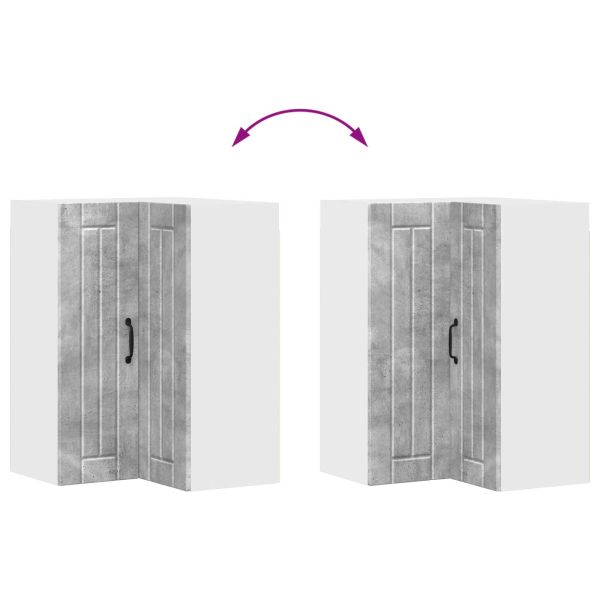 Кухненски шкаф Циментено сиво 57 x 57 x 80 см Инженерно дърво