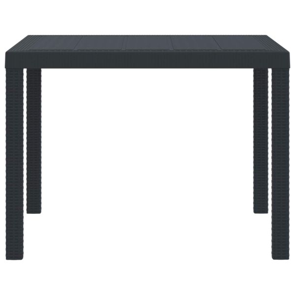 Градинска маса за хранене Антрацит 100 x 100 x 73 см полиратан