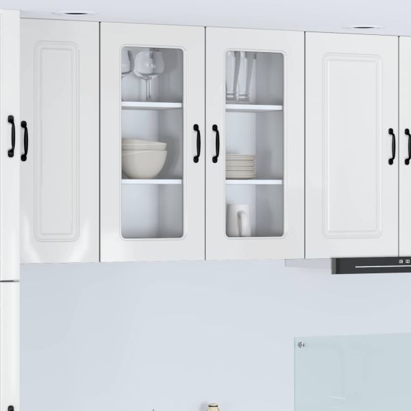 Кухненски шкаф Kalmar 2 pcs Лъскаво бяло 40 x 31 x 80 см