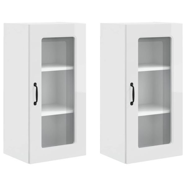 Кухненски шкаф Kalmar 2 pcs Лъскаво бяло 40 x 31 x 80 см