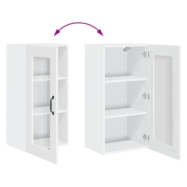 Кухненски шкаф Kalmar 2 pcs Лъскаво бяло 40 x 31 x 80 см