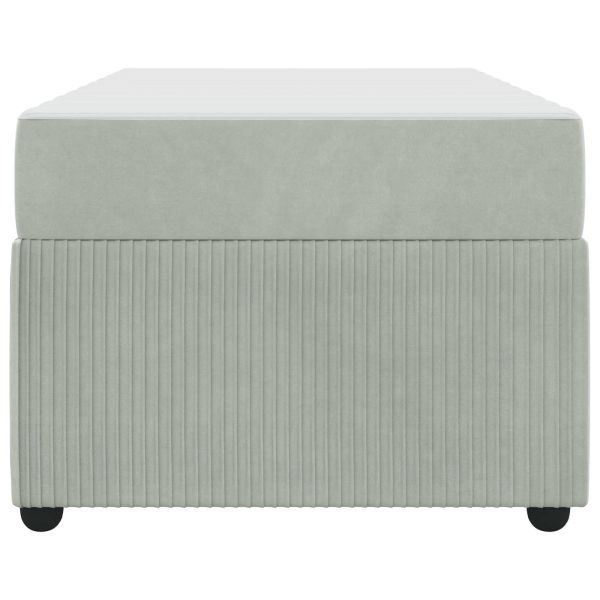 Рамка за легло с матрак Светлосиво 100 x 200 cm текстил