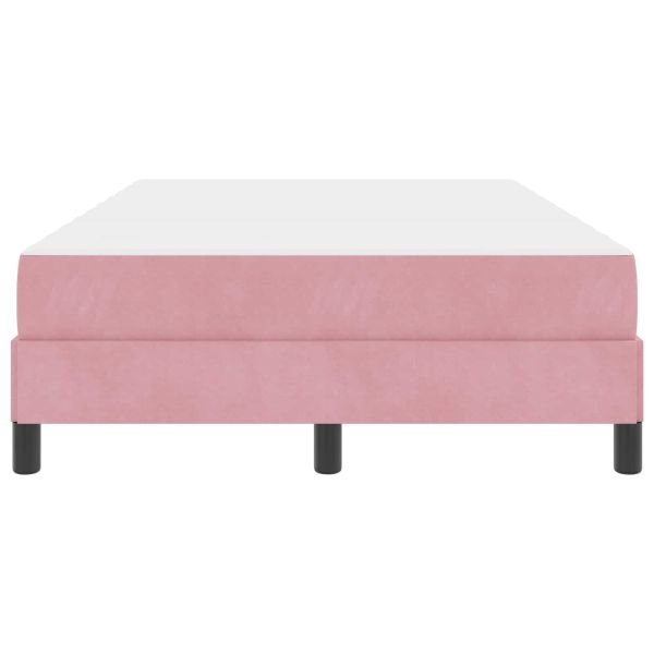 Легло с пружинирана основа с матрак Розово 120 x 220 cm текстил