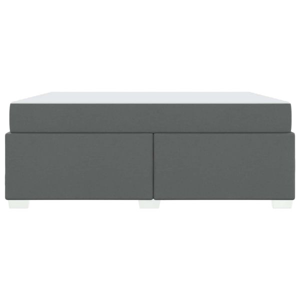 Рамка за легло с матрак Тъмен сив 180 x 200 cm текстил